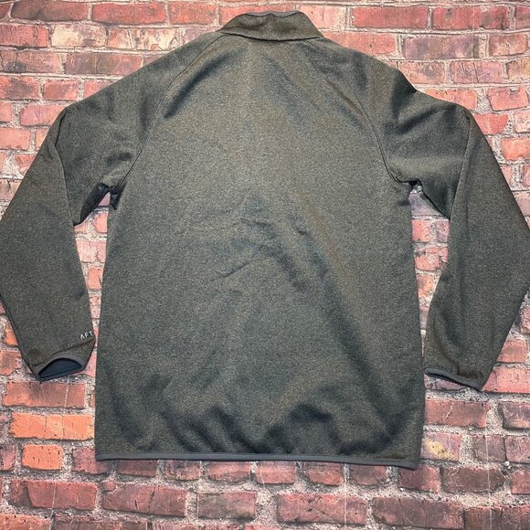 AFTCO Sweater Mens Medium1/4 Zip Gray AFTECH Fishing Fleece Poly Pockets - Picture 6 of 8